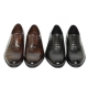 Men's Cap Toe Black Leather Rubber Outsole Formal Closed Lacing Dress Oxfords Shoes