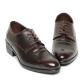 Men's Round Toe Brown Open Lacing Height Increasing High Heel Dress Oxfords Shoes