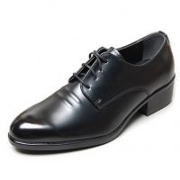 Men's Round Toe Comfort Open Lacing Height Increasing High Heel Dress Oxfords Shoes