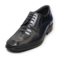 Men's Classic Round Toe Black Leather Formal Stitch Double Wrinkle Comfort Open Lacing Dress Oxfords Shoes