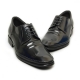 Men's Classic Round Toe Black Leather Formal Stitch Double Wrinkle Comfort Open Lacing Dress Oxfords Shoes