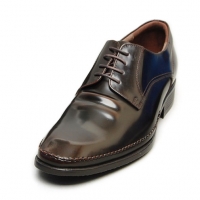 Men's Classic Round Toe Brown Leather Formal Stitch Double Wrinkle Comfort Open Lacing Dress Oxfords Shoes