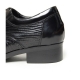Men's Cap Toe Black Leather Height Increasing Hidden Insole Dress Oxfords Shoes
