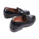 Men's Apron Toe Formal Black Synthetic Leather Penny Loafers Dress Shoes