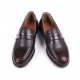 Men's Apron Toe Formal Brown Synthetic Leather Penny Loafers Dress Shoes