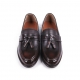 Men's Apron Toe Formal Brown Synthetic Leather Tassel Loafers Dress Shoes