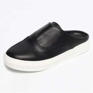 https://what-is-fashion.com/6042-46855-thickbox/men-s-round-toe-black-synthetic-leather-white-platform-slip-on-slider-loafers-mules-shoes.jpg
