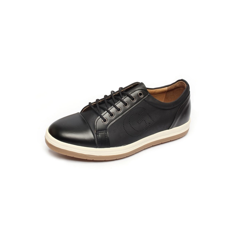 Men's Cap Toe Two Tone Black Fashion sneakers