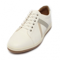 Men's Cap Toe Line Stitch White Fashion Sneakers Shoes