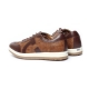 Men's Round Toe Letter Stitch Brown Fashion Sneakers Shoes