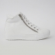 Women's Hidden Wedge Insole High Top White Fashion Sneakers Shoes