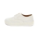 Women's Wing Tip White Synthetic Leather Low Top Fashion Sneakers Shoes﻿﻿