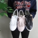 Women's Double Layer Fringe White Leather Lace Up Fashion Sneakers Shoes
