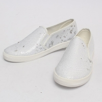 Women's Glitter White Spangle Slip On Fashion﻿ Sneakers Shoes