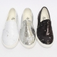 Women's Glitter Silver Spangle Slip On Fashion﻿ Sneakers Shoes