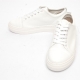 Women's Cap Toe Thick Platform Lace Up White Leather Low Top Fashion﻿ Sneakers Shoes