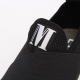 Women's Mesh Elastic Band Wedge Heel Black Fashion Sneakers Shoes