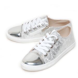 silver fashion sneakers