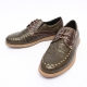Men's Wrinkle Leather Sneakers Khaki Shoes