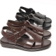 Men's Open Toe Gladiator Brown Sandals