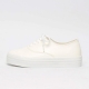 Women's Thick Platform White﻿ Synthetic Leather Low Top Sneakers