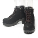 Women's Cap Top Matt Black Med Block Heel Ankle Boots