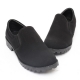 Women's Matt Black Combat Sole Loafers Shoes