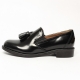 Women's Black Tassel Loafers Dress Shoes
