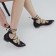 Women's Pointy Toe Lace Up Flat Shoes