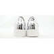 Women's Triple Rip Tape White Silver Low Top Sneakers Shoes