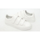 Women's Triple Rip Tape White Silver Low Top Sneakers Shoes