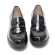 Women's Apron Toe Combat Sole Penny Loafers Shoes