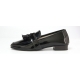 Women's Square Apron Toe Tassel Decoration Beige Black Loafers Shoes