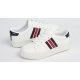 Women's Multi Color Stripe Low Top Sneakers Shoes