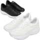 Women's White Platform Low Top Sneakers Couple Shoes