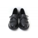 Women's Apron Toe Layer Fringe Ribbon Lace Loafers Shoes