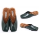 Women's Square Toe Fur Detail Slide Loafers Mule Shoes