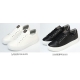 Men's Metallic Silver Stud Eyelet Lace Up Height Increasing Low Top Sneakers Couple Shoes