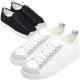 Men's Eyelet Lace Up Height Increasing Hidden Wedge Insole Sneakers Couple Shoes