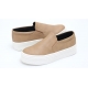 Women's Height Increasing Hidden Insole White Platform Slip On Sneakers Shoes