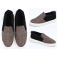 Women's Check Pattern Warm Inner Fur Sneakers Blue Brown Shoes