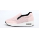 Women's Inner Fur Height Increasing Insole Cushion Heel Quilted Sneakers Pink Gray Black Shoes