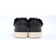 Women's Fur Decoration Slip On Sneakers Black Gray Shoes