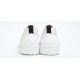 Women's Lattice Pattern Elastic Band Slip On Sneakers Silver White Black Shoes