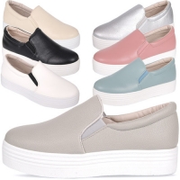 Women's Thick Platform Slip On Sneakers Shoes