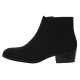 Men's Round Toe Side Zip Black Synthetic Suede Dress Boots