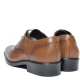 Men's brogue & wing tips open lacing brown dress shoes