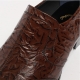 Men's wingtips round toe black brown leather high heels loafers