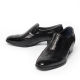 Men's wingtips round toe black brown leather high heels loafers