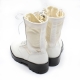 Men's chic white real leather lace walker boots side zip made Korea 